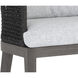 Capri 38 inch Smoke Grey / Copacabana Marble Outdoor Counter Stool